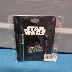 Star Wars Pins Set - Logo Title Lightsabers Luke Green Darth Vader Red